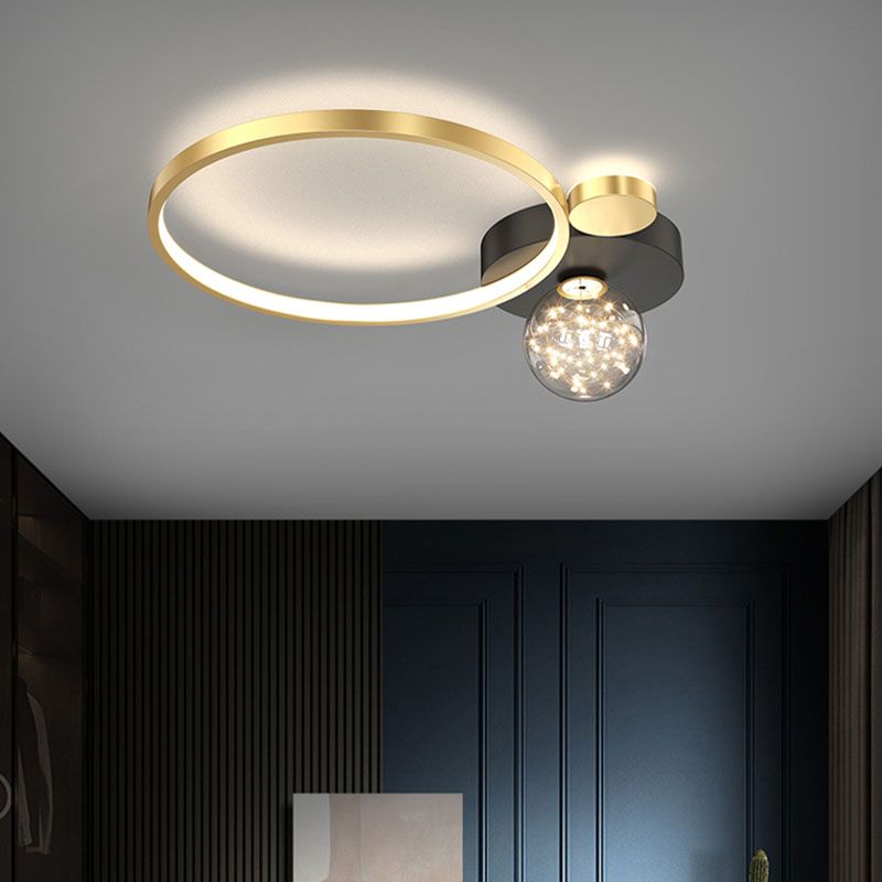 Ronde schaduw multi-lights inbouw moderne inbouw plafondverlichtingsarmatuur in goud