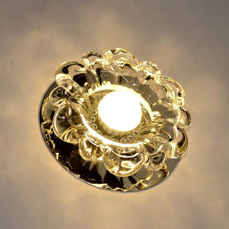 Blossom LED Flush Mount Modern Crystal Clear LED Flush Ceiling Light Fixture for Corridor