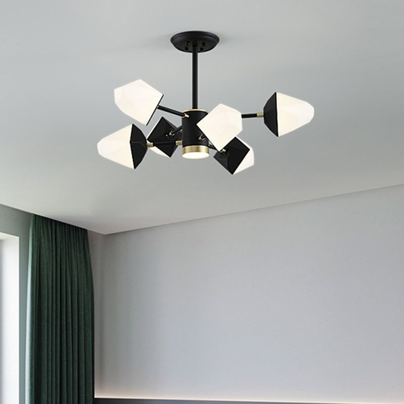 Acrylic Gemstone Shaped Suspension Light Simplicity LED Chandelier Pendant Light for Dining Room