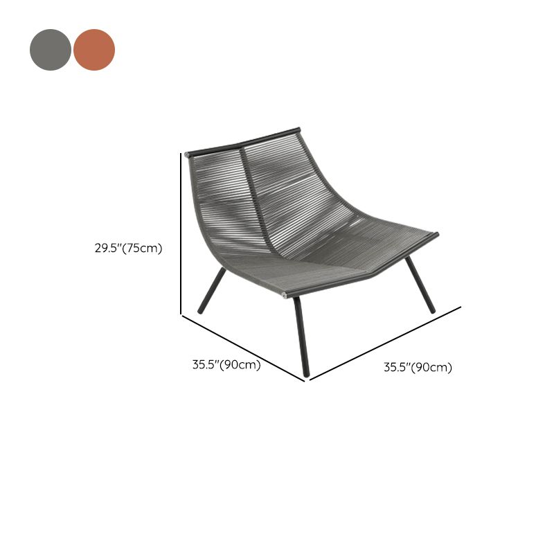 Tropical Dining Side Chair with Fabric Back in Red/Grey Side Chair