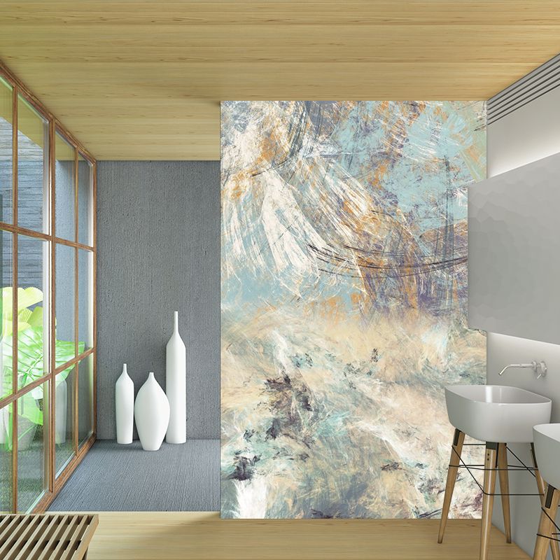 Smooth Whole Blue-Brown Mural Modern Art Abstract Wall Decoration, Optional Size
