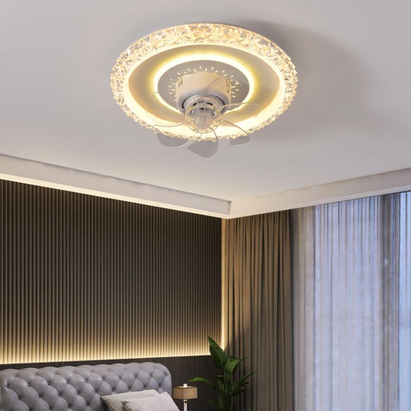 2 Light Ceiling Fan Lighting Modern Style Metal Ceiling Fan Light for Dining Room