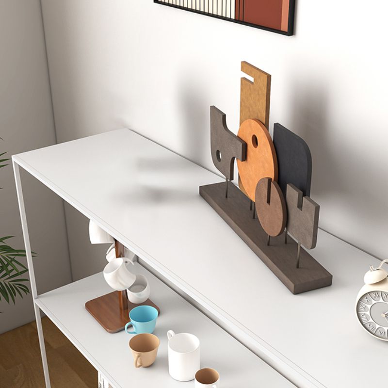 Etagere Open Back Bookcase Metal Contemporary Bookshelf with Shelves