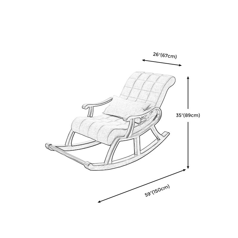 26.37" L x 59.05" W x 35.03" H Solid Wood Lounge Chair Sloped Arm Accent Chair