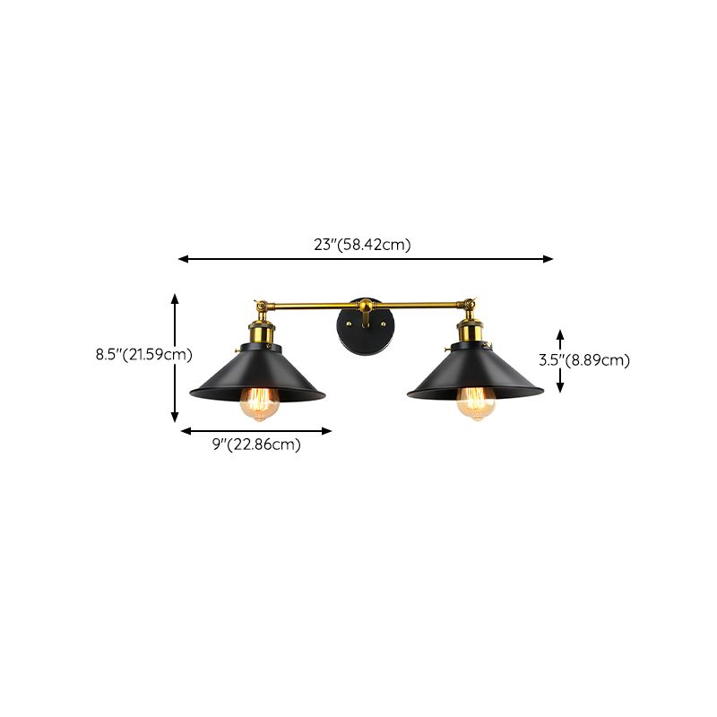 Modern Wall Sconce Cone Shape Vanity Lamp with Metal Shade for Bathroom
