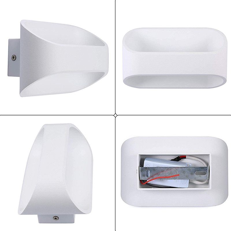 Modern Style Geometry Shade Wall Lamp Metal 2 Lights Sconces for Bedroom