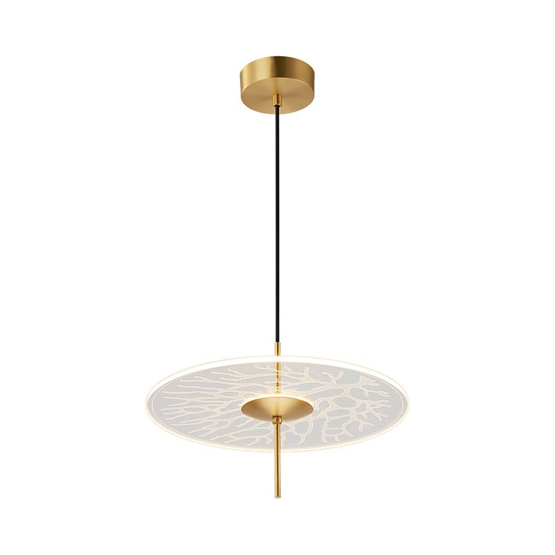 Festplattenrestaurant Hanging Deckenleichter klarer Kontext Gla -LED -Minimalismus -Pendel Lampe