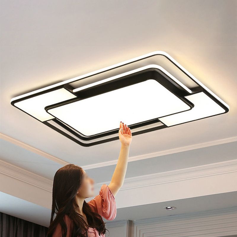 Rechteck Unterputz Deckenleuchte Licht Armaturen Moderne Acryl Deckenmontage Chandelier für Schlafzimmer