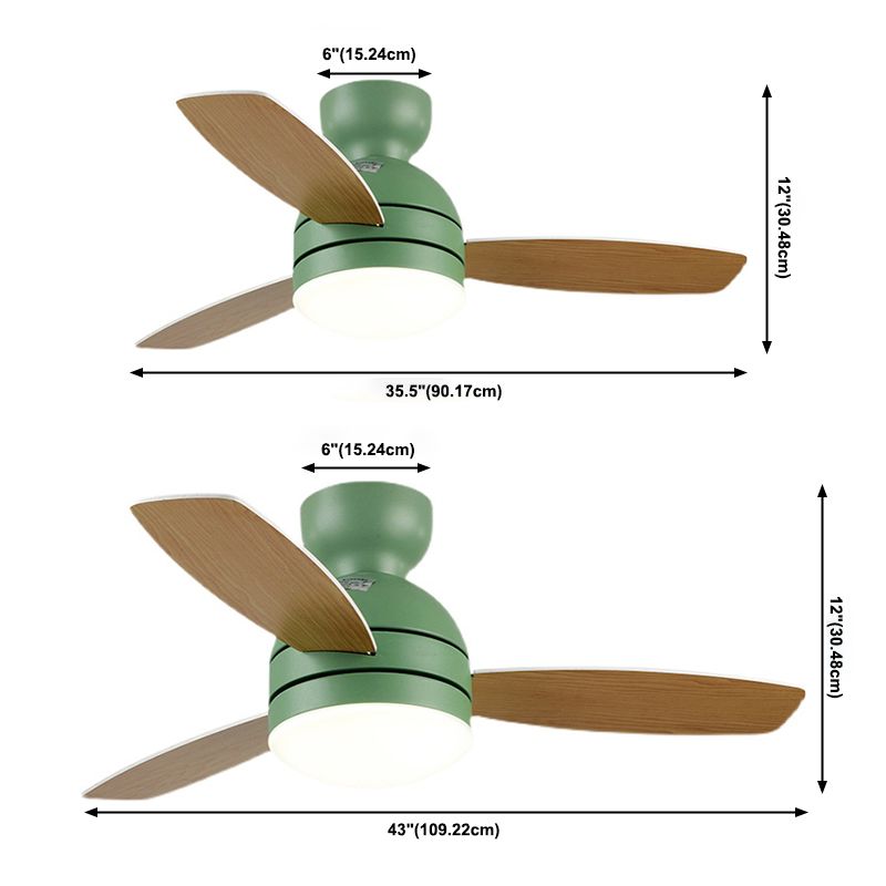 Dome LED plafondventilator Licht Macaron Acryl Kids Slaapkamer Dineruimte Mount Light