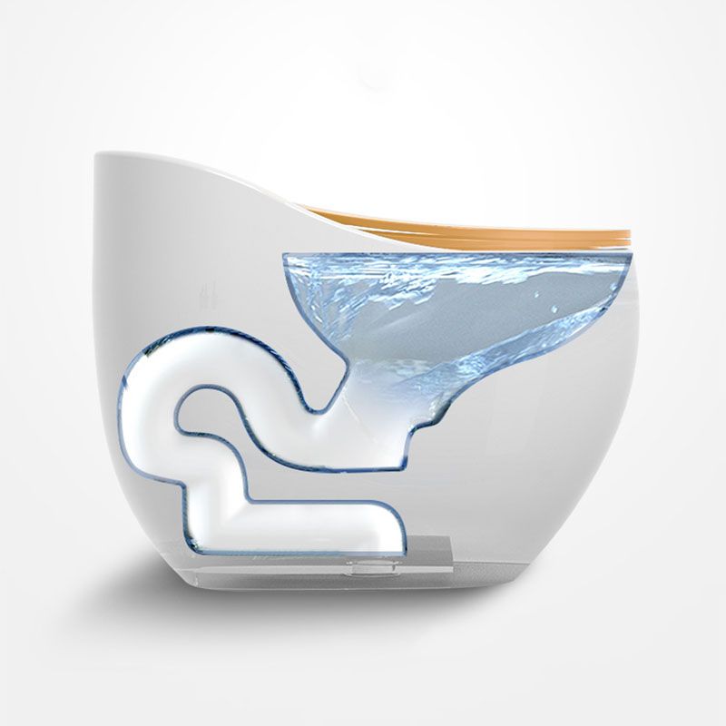 Concealed Tank Toilet Modern Siphon Jet One-Piece Toilet with Slow Close Seat