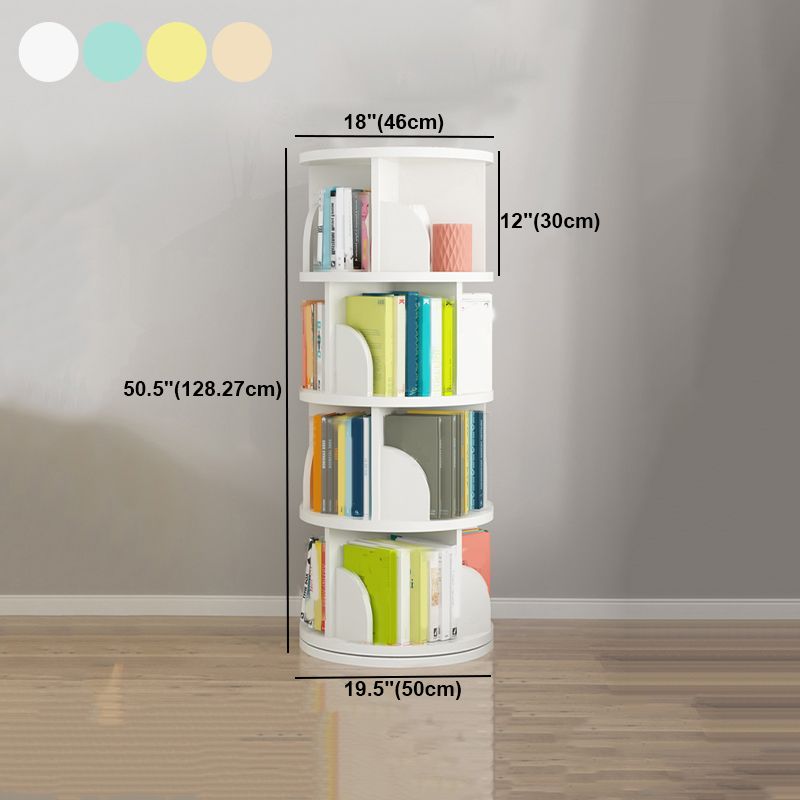 Rotatable Bookcase Contemporary Style Bookshelf for Home Office Study Room