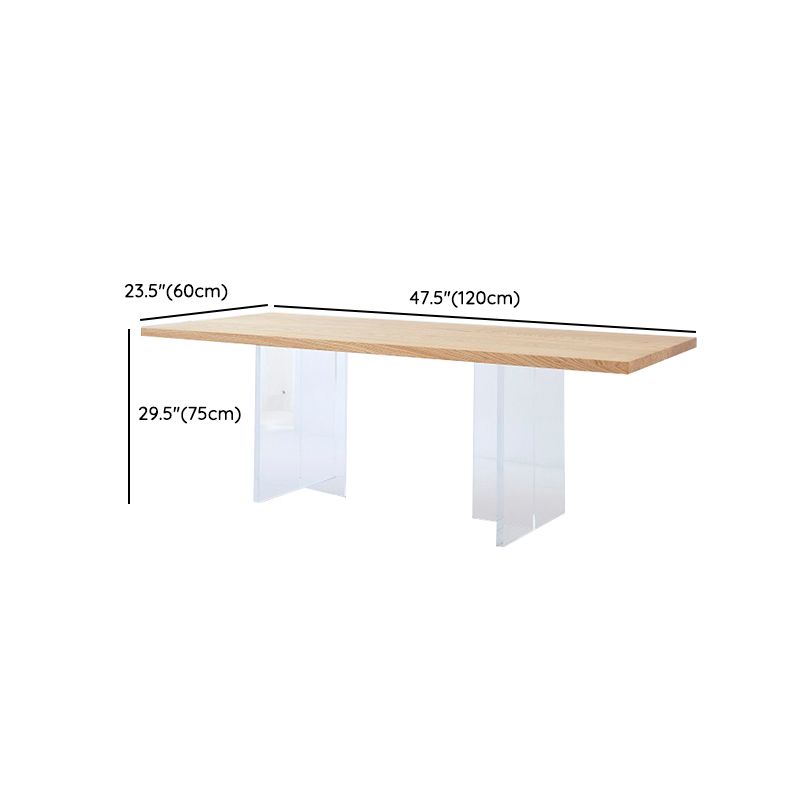 Modern Rectangle Wood Dining Table 1/2/5 Pieces Dining Set for Dining Room