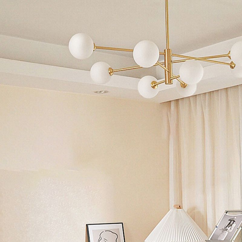 Modern Style Spherical Shape Chandelier Lights Glass Pendant Lights