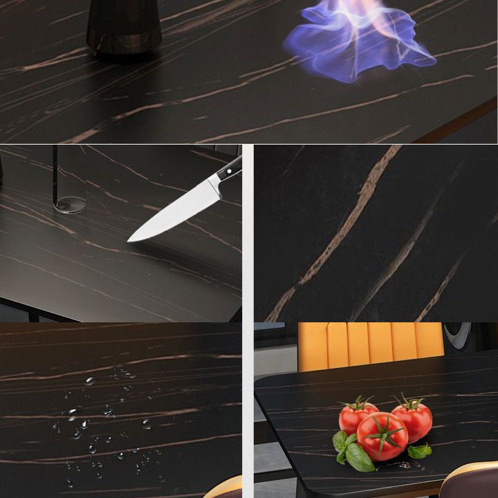 Rectangle Contemporary Sintered Stone Dining Room Set with 4 Legs Table Dining Table Sets