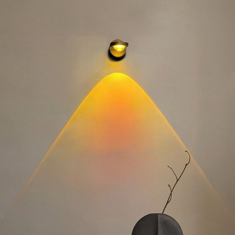 Moderne stijl Ronde gevormde LED-wandlamp metalen 1-licht wandverlichtingsideeën