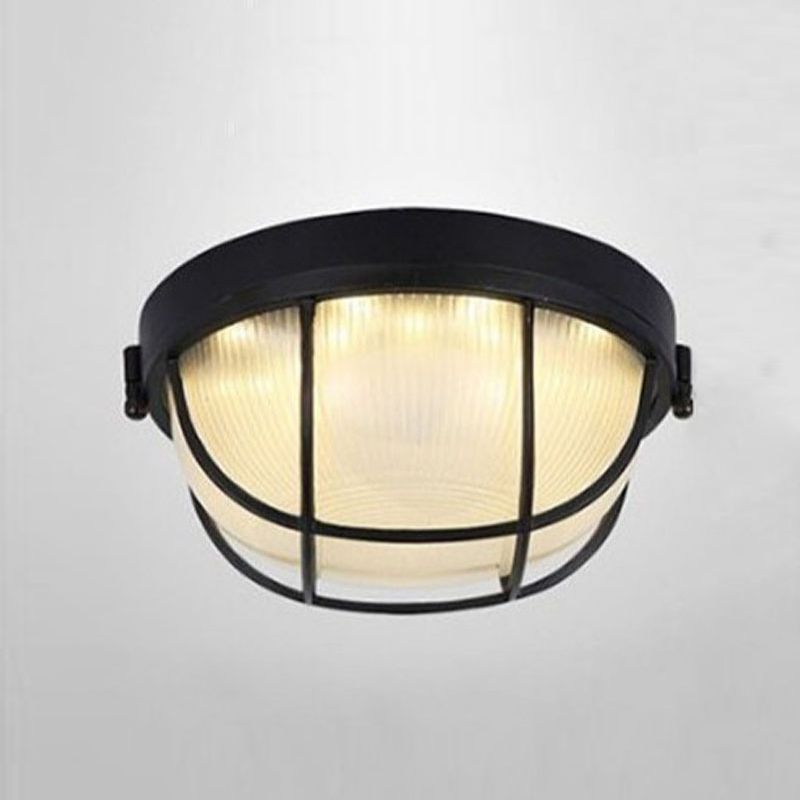 Metal Geometric Flush Mount Lamp Industrial Style 1 Light Flush Ceiling Lights