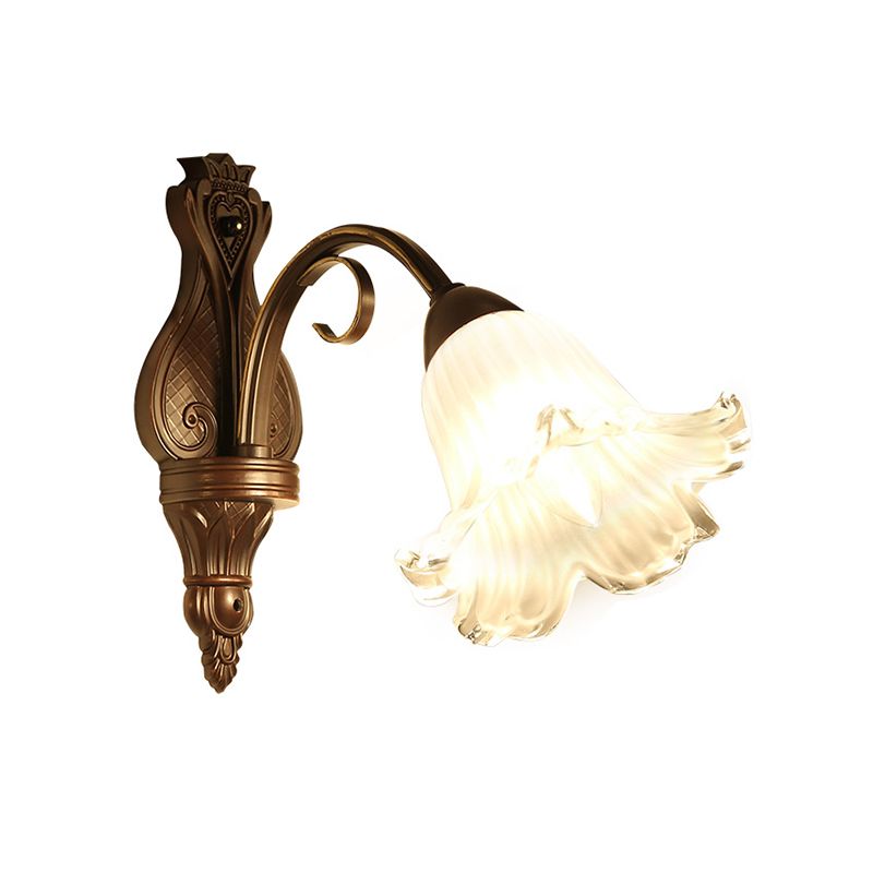 LAMPAGNO DELLA LAMPAGNO DELLA TAMBINIO FLORALISMO FLOCCHIO 1/ALTUNA LIGHT BIHE BILATO SCONCE DELLA SCONCE IN NERO per camera da letto