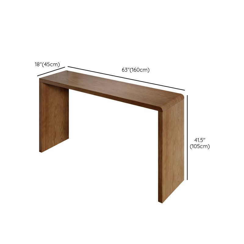 Modern Style Bar Table Pine Solid Wood Double pedestal Bar Dining Table with Storage