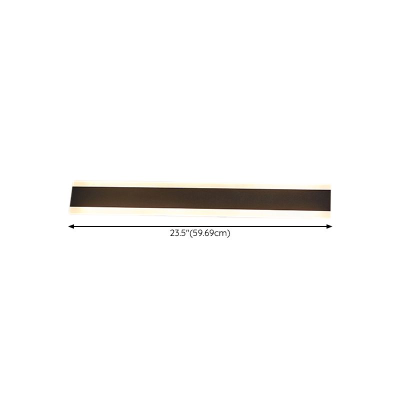 Linear Wall Lighting Modern Metal 1 Light Rustic Wall Sconces in Black