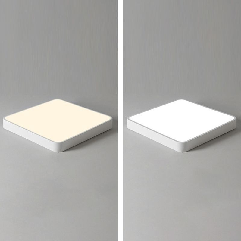 Macaron plafonnier nordique moderne minimaliste carré chambre étude salon Ultra-mince fer économie d'énergie éclairage