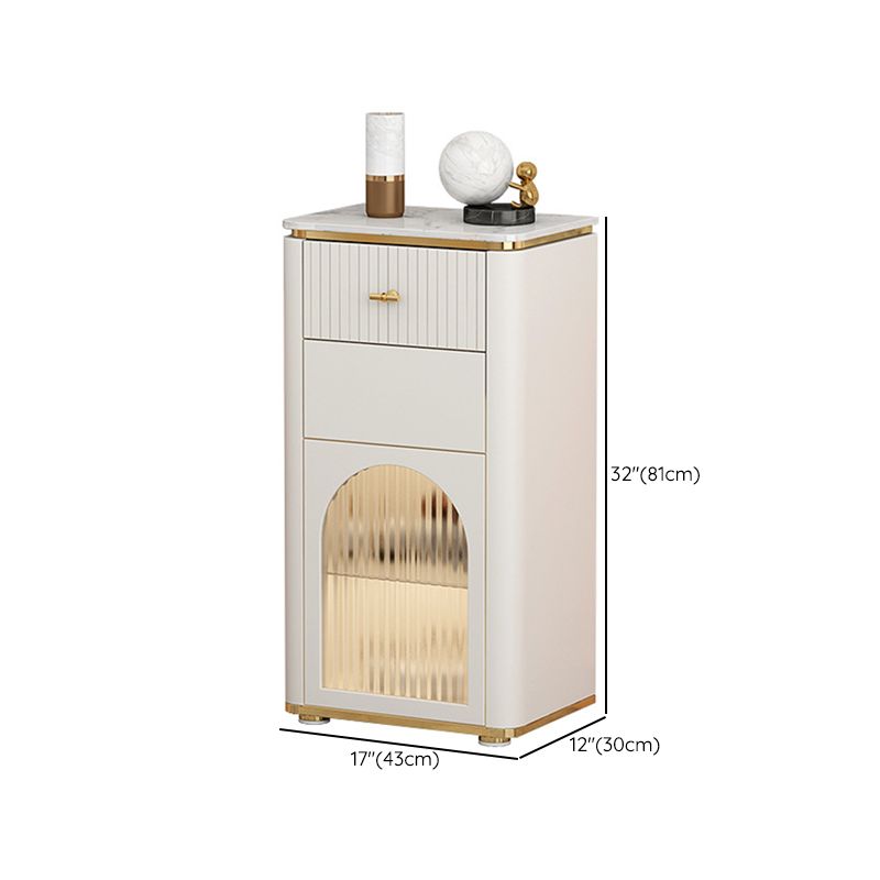 11.7 Inch Width Stone Storage Chest Classic Glam Storage Chest Dresser