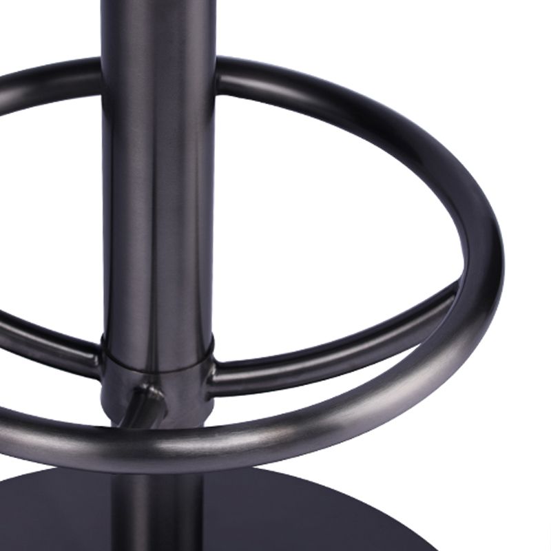 Industrial Leather Bar Stool Adjustable Backless Counter Stool for Bristol