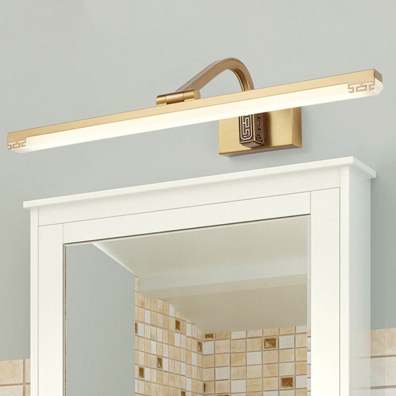 Illuminazione da parete in acrilico tradizionale a LED lineare regolabile per illuminazione da parete per bagno