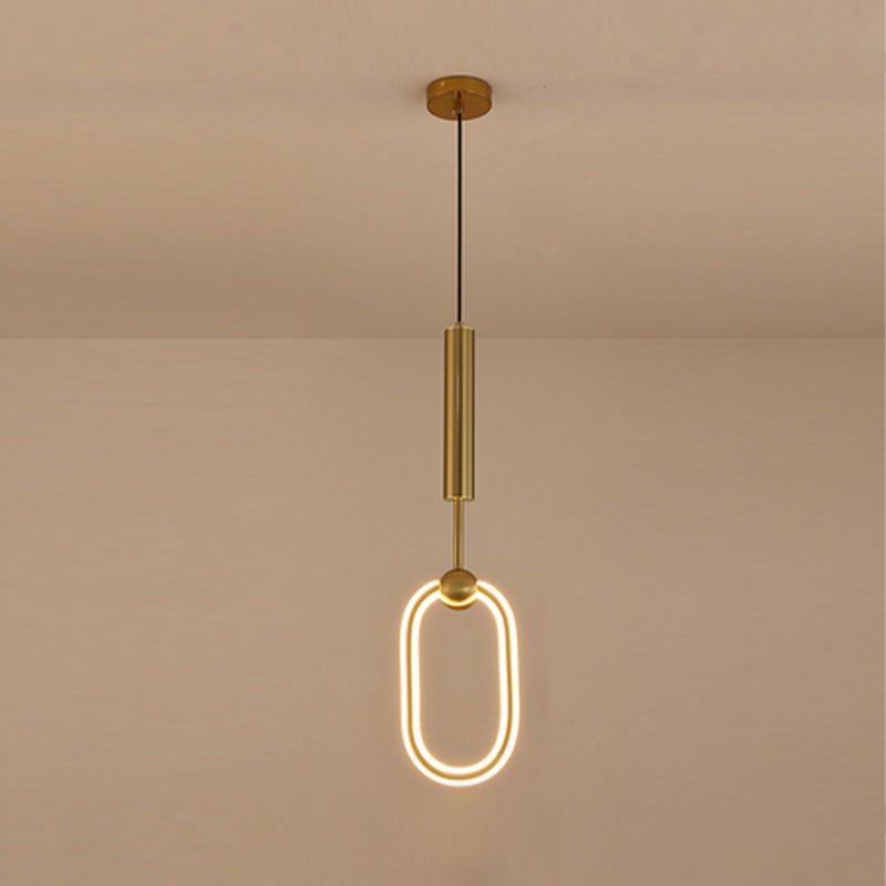 Iluminación colgante lineal minimalista, silicona de lujo colgante de silicona para sala de estar