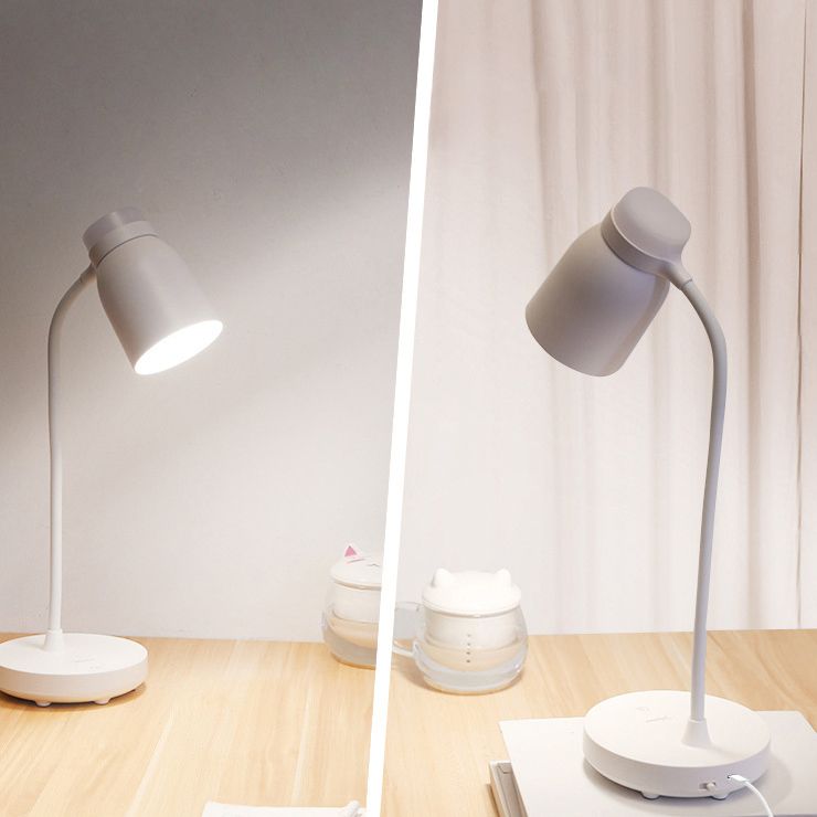 3-Gears Adjustable LED Table Lamp Warm White Light Nordic Macaroon Style Desk Light with Mini Night Light Design