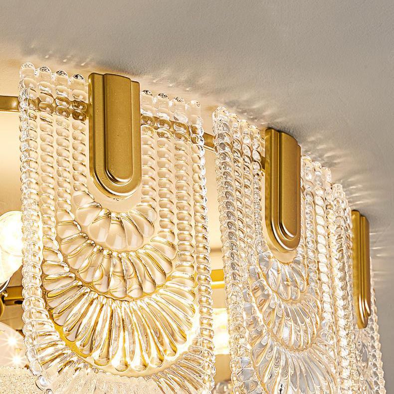 Nordic Ceiling Lamp Minimalist Glass Shade Flush Mount Light Fixture