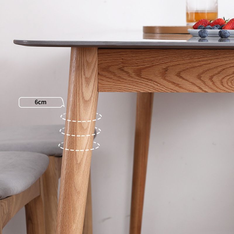 Rectangular Sintered Stone Dining Table Modern Furniture with 4 Legs for Office