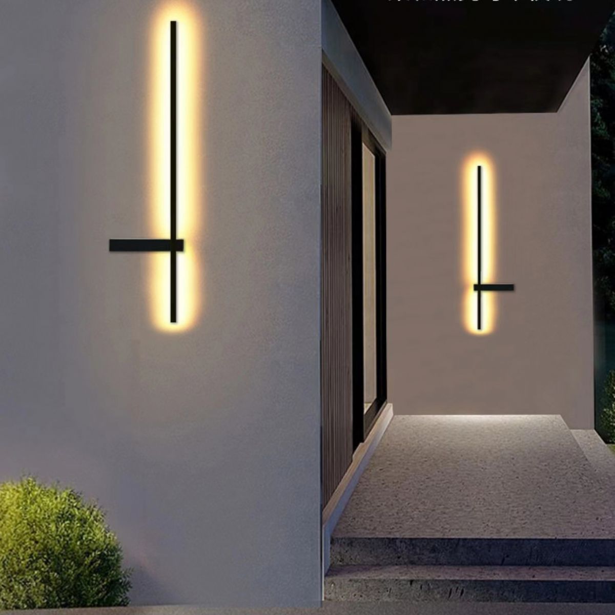Metal Linear Shape Wall Light Modern Single Light Wall Mount Fixtures