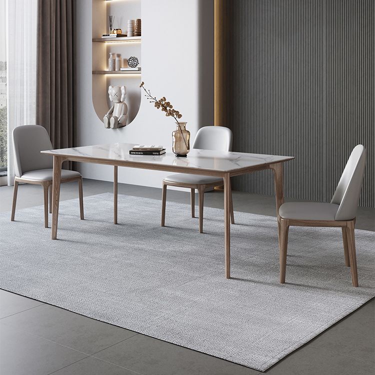 Designer Style Sintered Stone Dining Set Rectangle 1/3/4/5/7 Pieces Dining Area Table Set