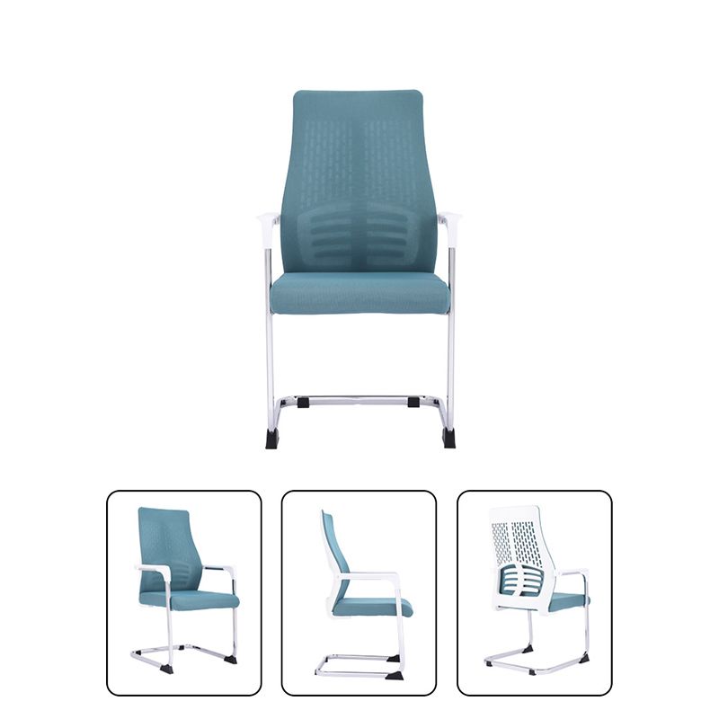 Modern Style Task Chair Mesh Office Chair with Fixed Arms for Home Office