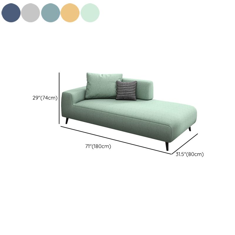 Scandinavian Linen Blend Accent Chair with One Arms Reclining Oversized Lounge Chair