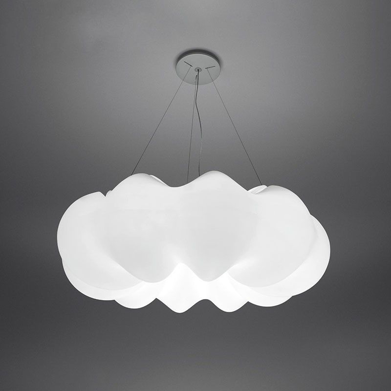 1 Light Cloud Plafond Postures Assemblées Pendentif Plastique en plastique
