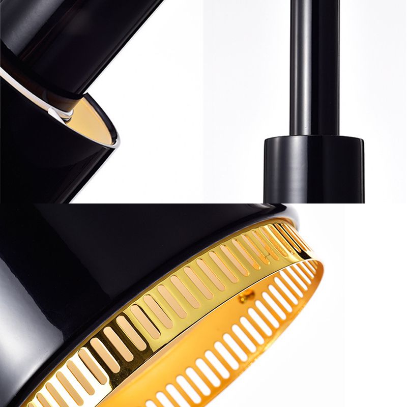 Modern Artistic Single Pendant Light Electroplate Metal Hanging Lamp with Iron Shade