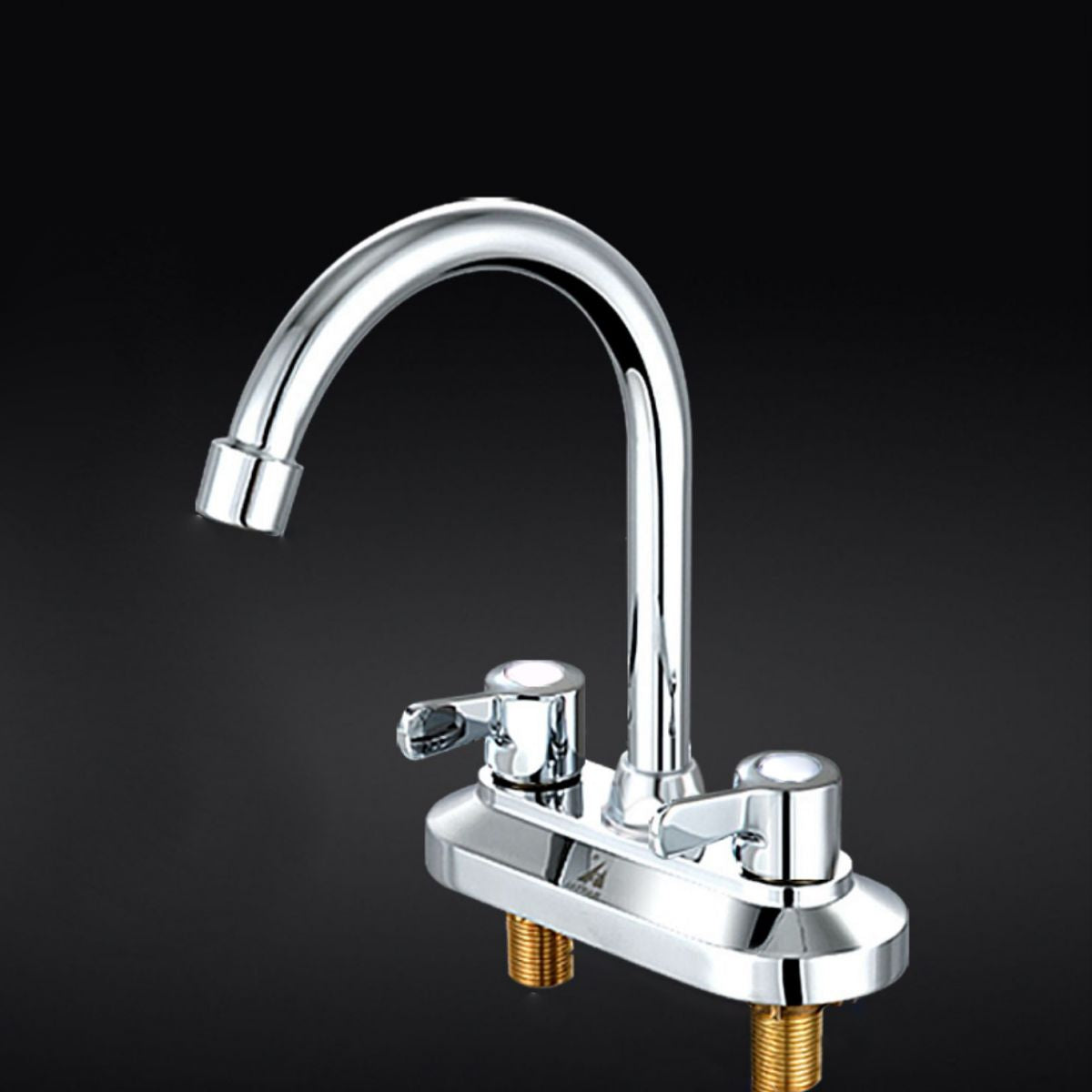 Contemporary Knob Handle Faucet Swivel Spout Bathroom Faucet