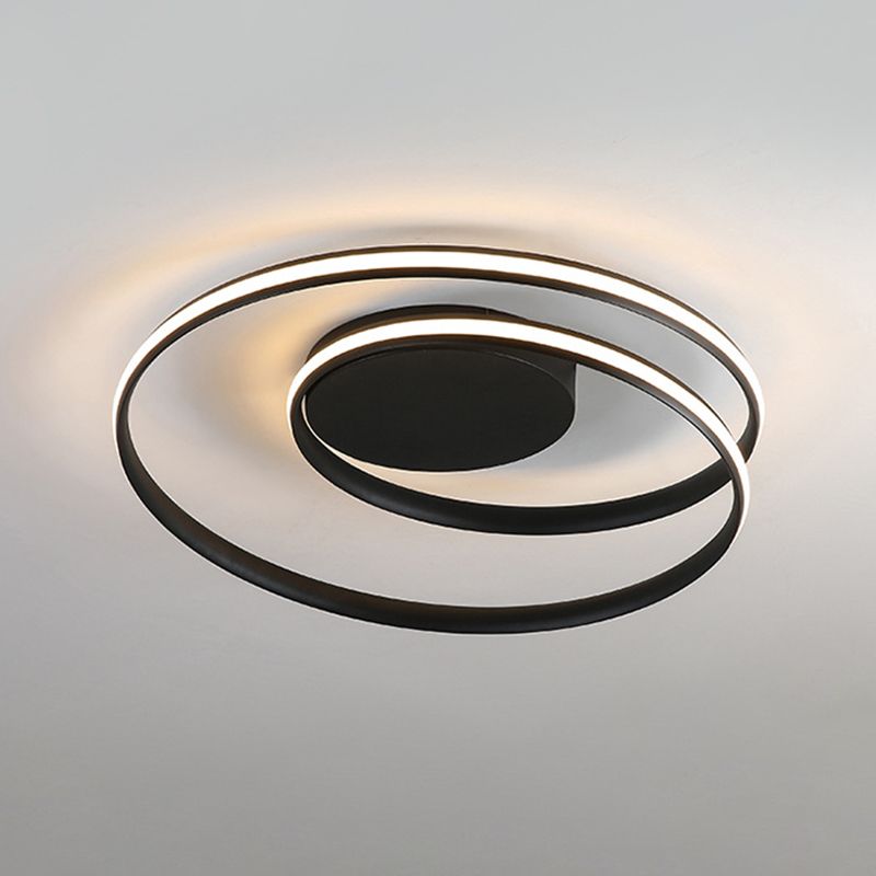 Plafonnier LED à encastrer Twisting Simplicity Lampe à encastrer en aluminium noir/blanc en lumière chaude/blanche/3 couleurs pour maison de location