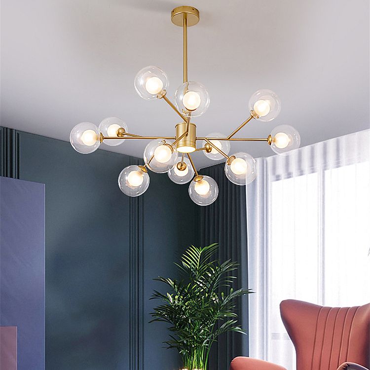 Cosco moderno de techo de hierro forjado colgado de vidrio de vidrio