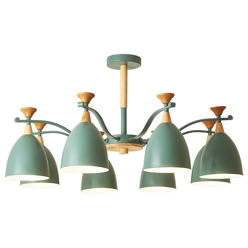 Luces colgantes de metal colgante de lámpara de cono de cono de macarrón