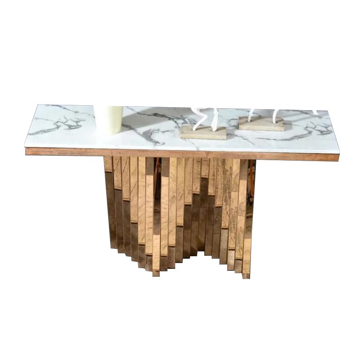 Modern 31.5" Tall Console Table Abstract Base 1-shelf Accent Table
