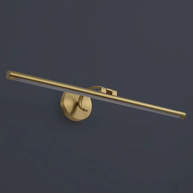 Armed Linear Wall Sconces Modern Metal 1 Light Sconce Light Fixtures in Gold for Lavatory