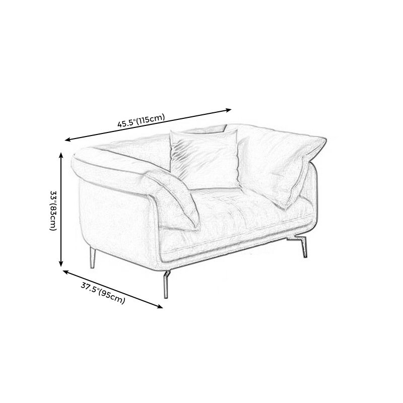 Recessed Arm Tan Contemporary Removable Cushions Faux Leather Sofa & Chaise