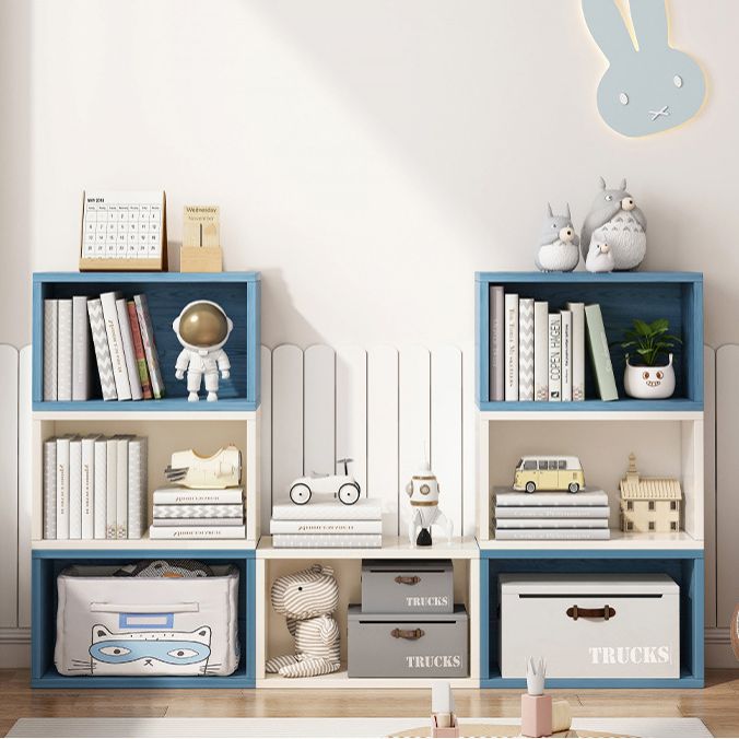 Contemporary Engineer Wood Bookshelf Closed Back Bookcase,17.7"L x 6.7"W x 11.8"H