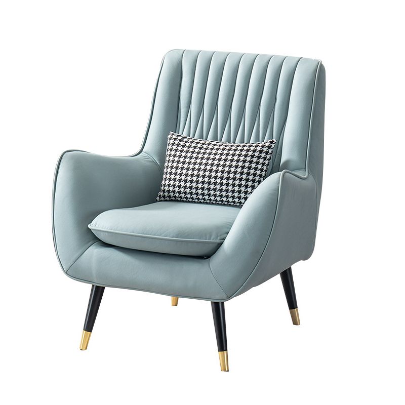 Faux Leather Arm Chair 31.49" L x 27.55" W x 35.43" H Flared Arms Chair for Living Room