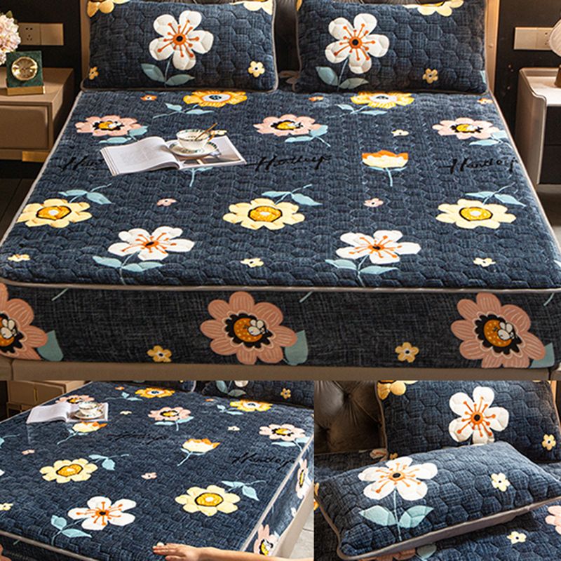 Sheet Sets Flannel Cartoon Printed Wrinkle Resistant Breathable Super Soft Bed Sheet Set