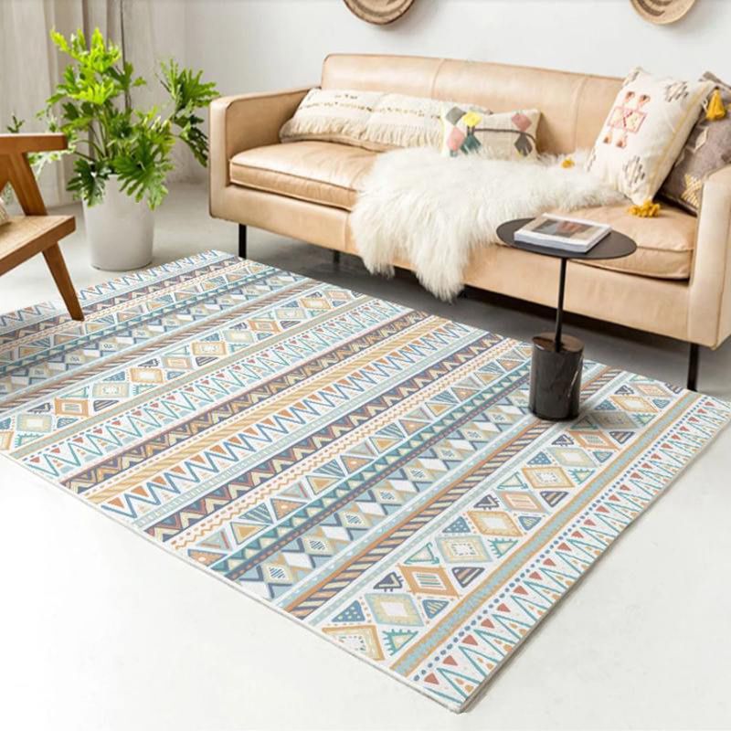 Vintage Salon Teppich mehrfarbig geometrisches Musterbereich Teppich Polypropylen Haustierfreundlicher Nicht-Schlupf-Backing-Teppich