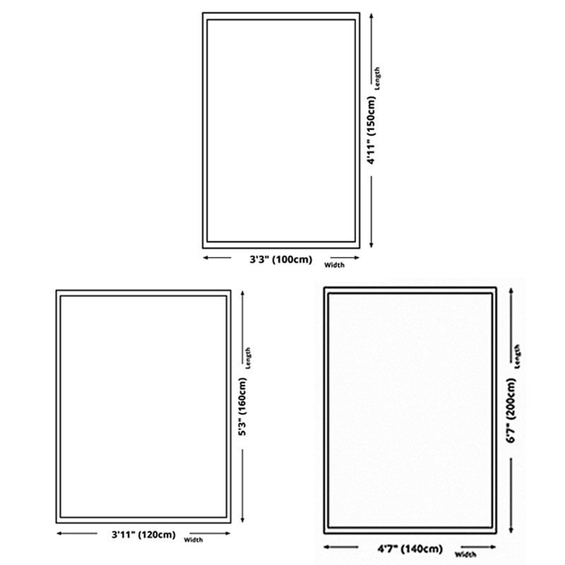 Relaxing Feather Pattern Rug Polyester Carpet Stain Resistant Area Carpet for Living Room