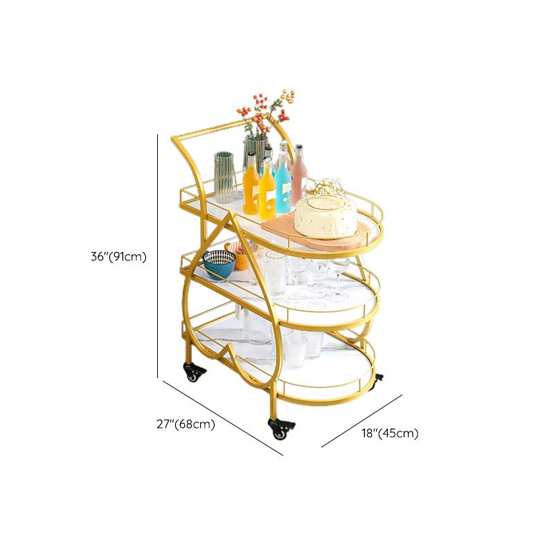 Open Storage Modern Prep Table Home Dining Rolling Prep Table